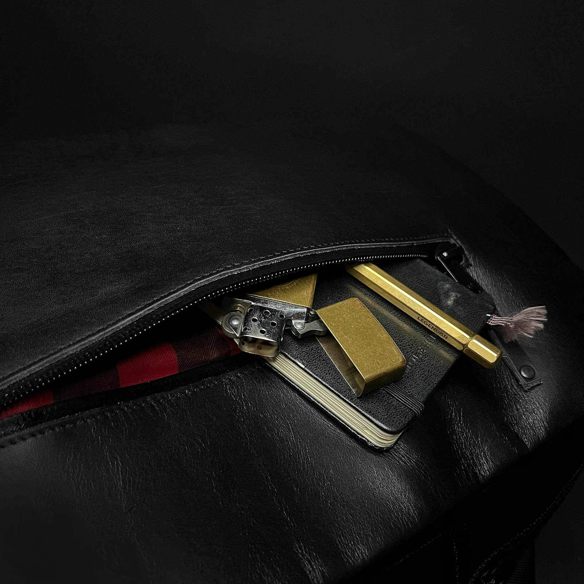 Bucktown Full Horween Essex Rookery Leather Bundle x TexWax™ Buffalo Plaid Wax Canvas - Image 13
