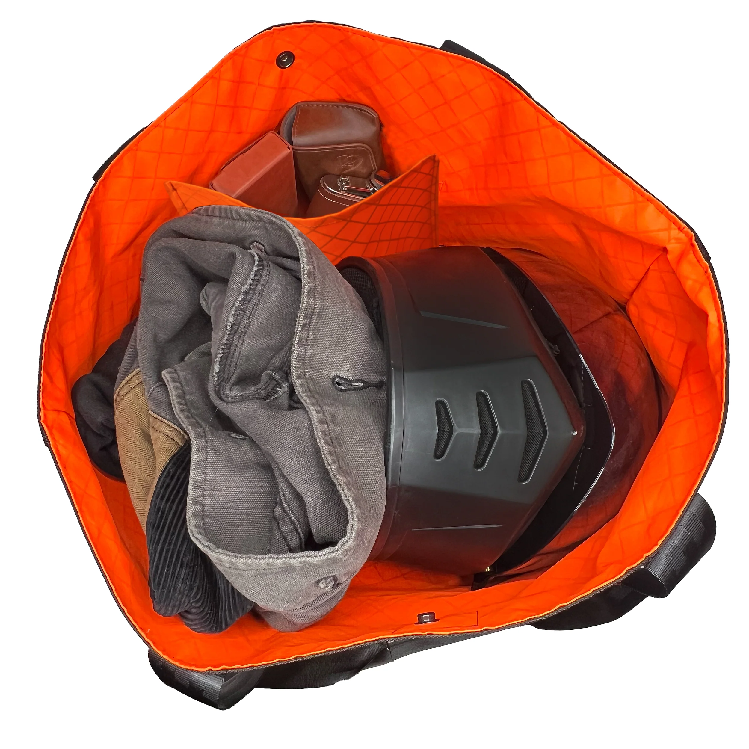 Cargo Hold Tote 'Fire Edition' / Ballistic Nylon x ECOPAK™ EPX Blaze Orange / Ships in 6-10 Weeks - Image 2