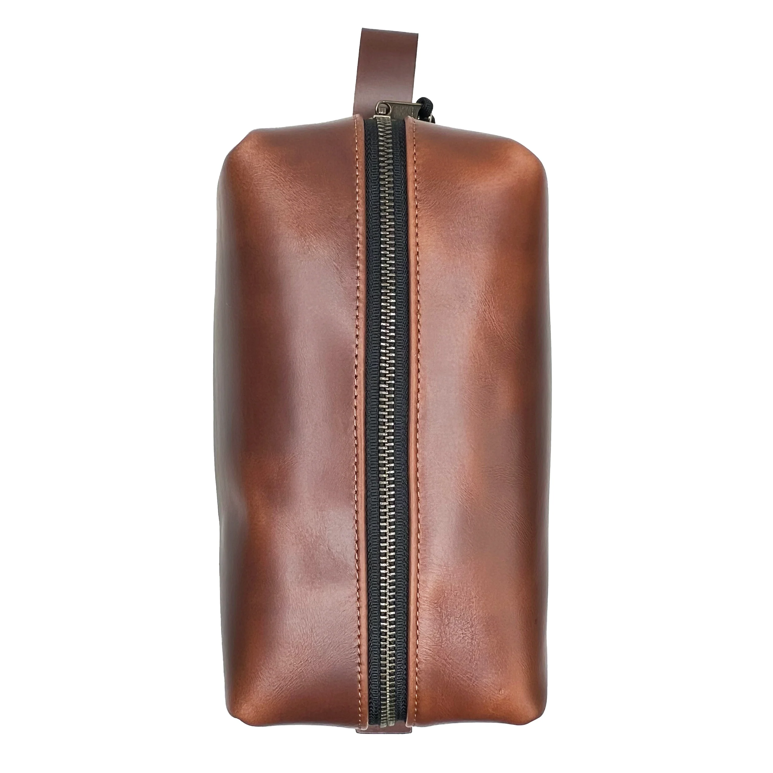 Dopp Kit / Horween Whiskey Cavalier Leather x TexWax™ Autumn Plaid Wax Canvas / Ships in 6-10 Weeks - Image 7