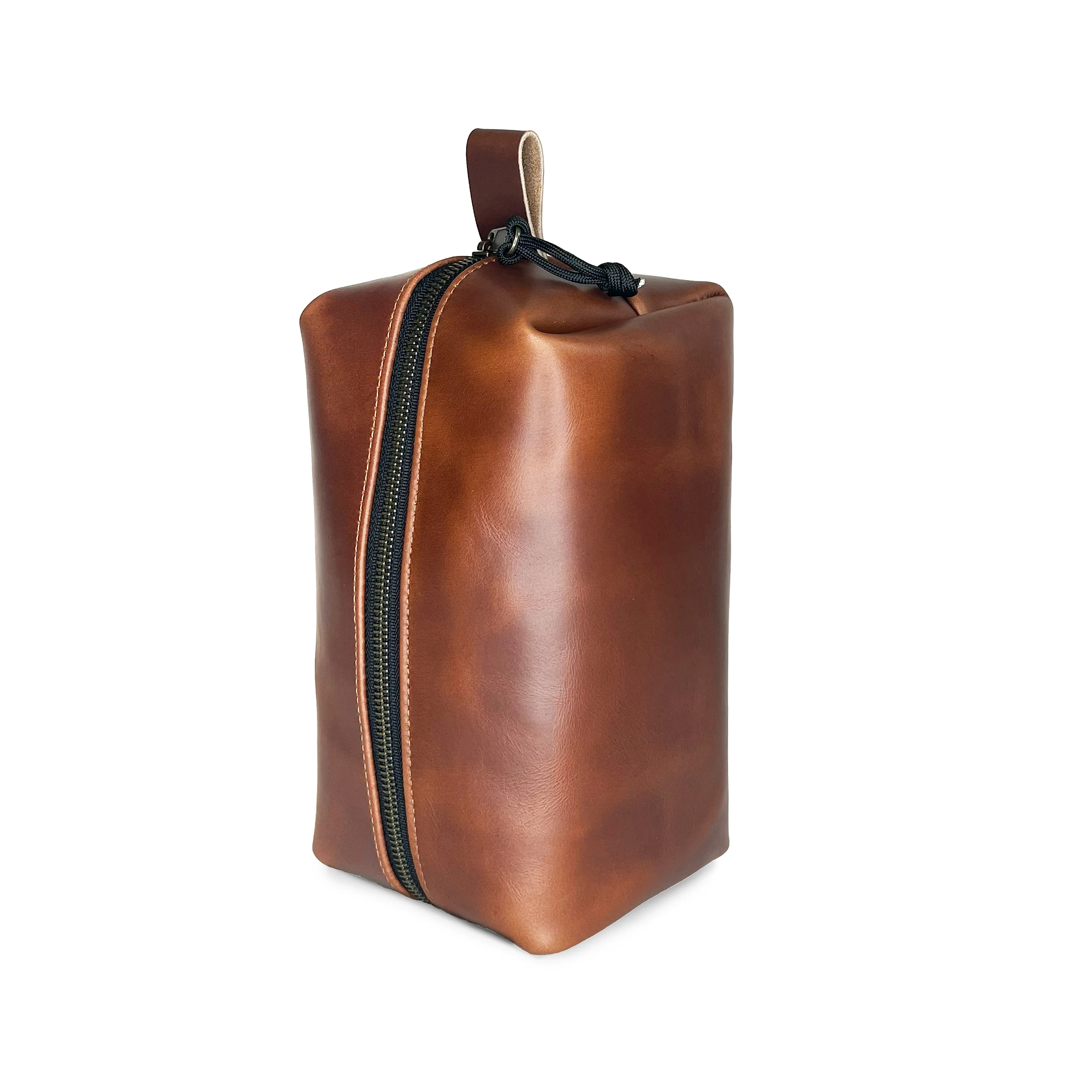 Dopp Kit / Horween Whiskey Cavalier Leather x TexWax™ Autumn Plaid Wax Canvas / Ships in 6-10 Weeks - Image 9