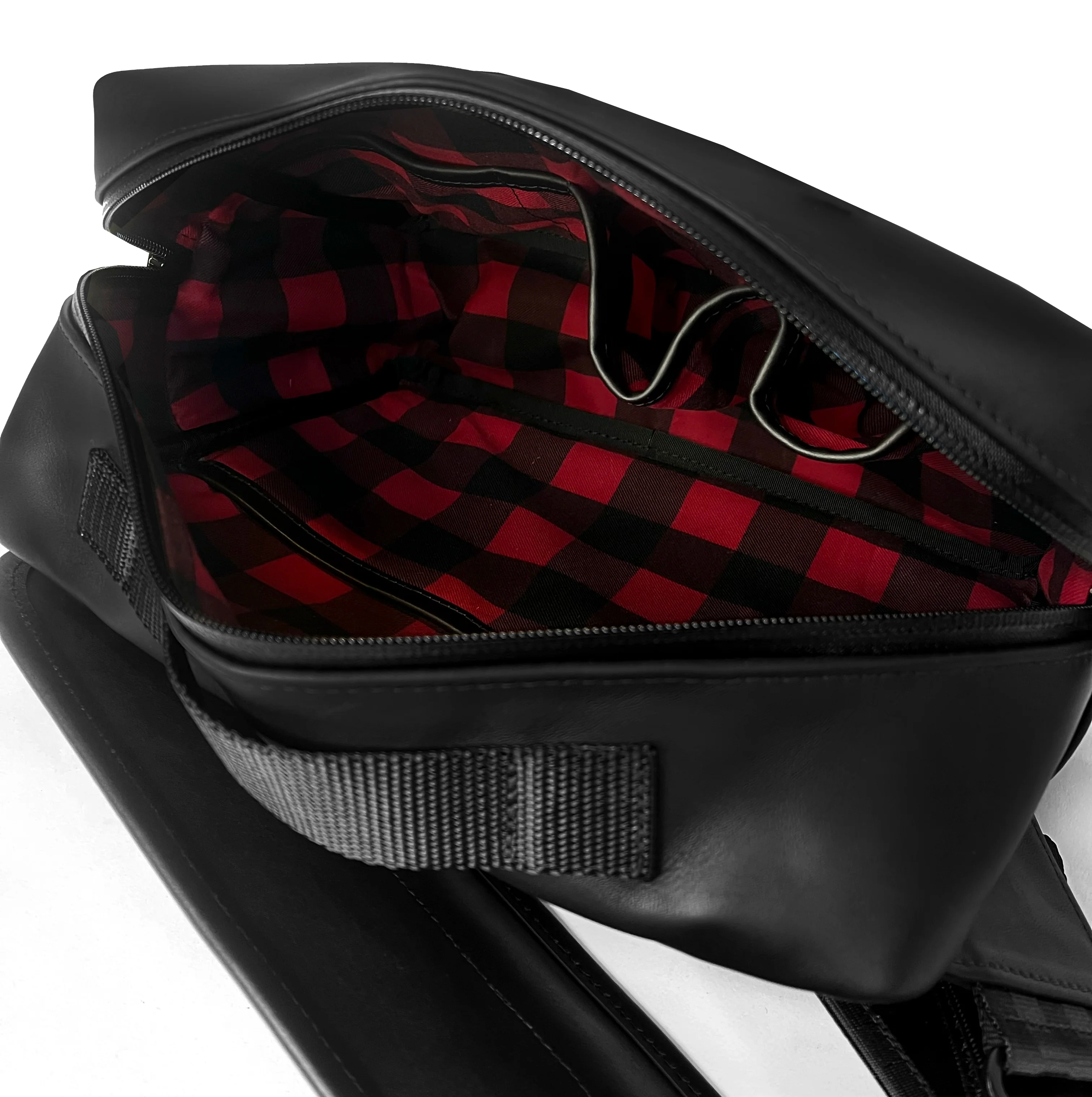 Insidious Jr. Sling / Horween Essex Rookery Leather x TexWax™ Buffalo Plaid Wax Canvas Bundle - Image 6