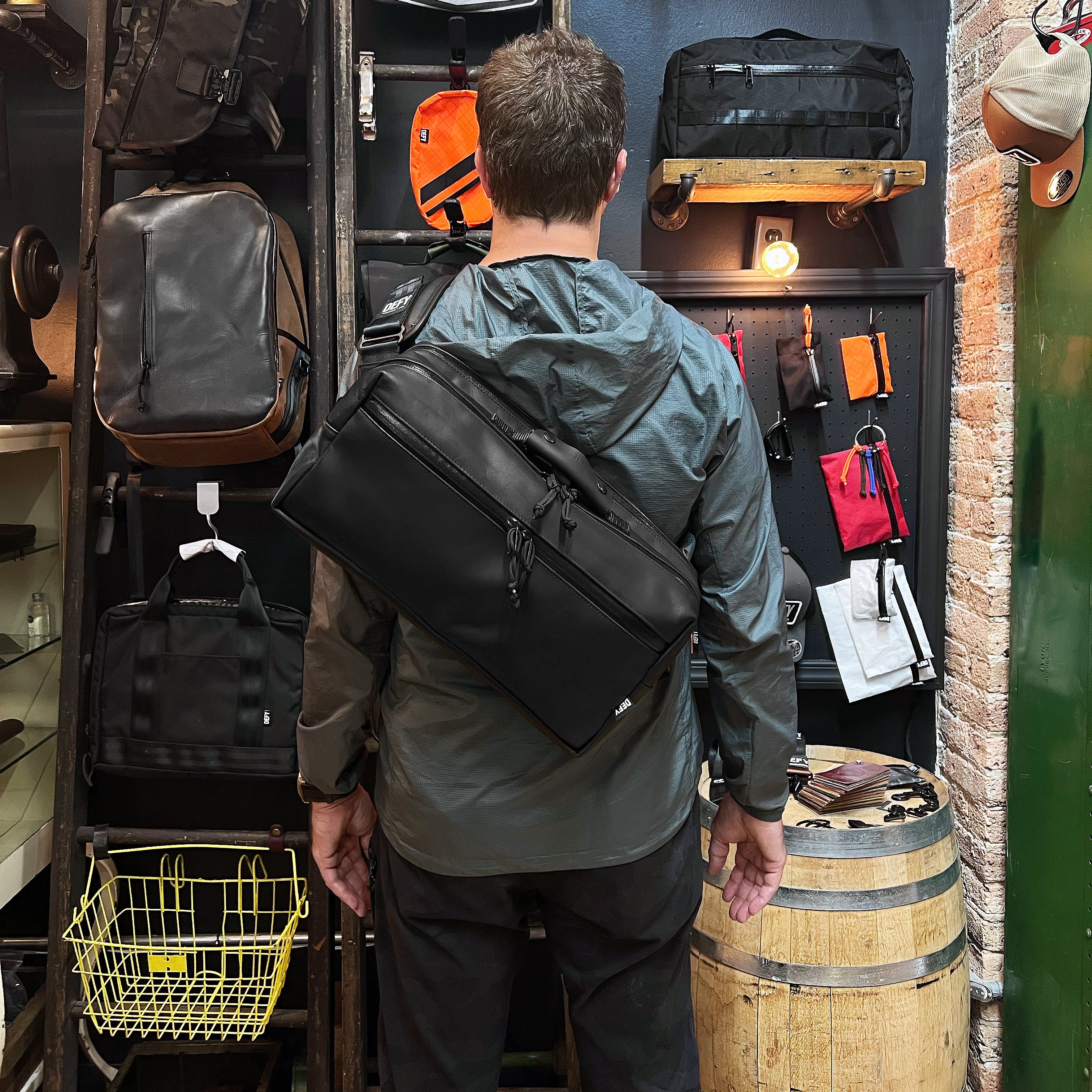 Insidious Sling / Horween Austin Calf Leather x TexWax™ Buffalo Plaid Wax Canvas / Ships in 8-10 Weeks - Image 15