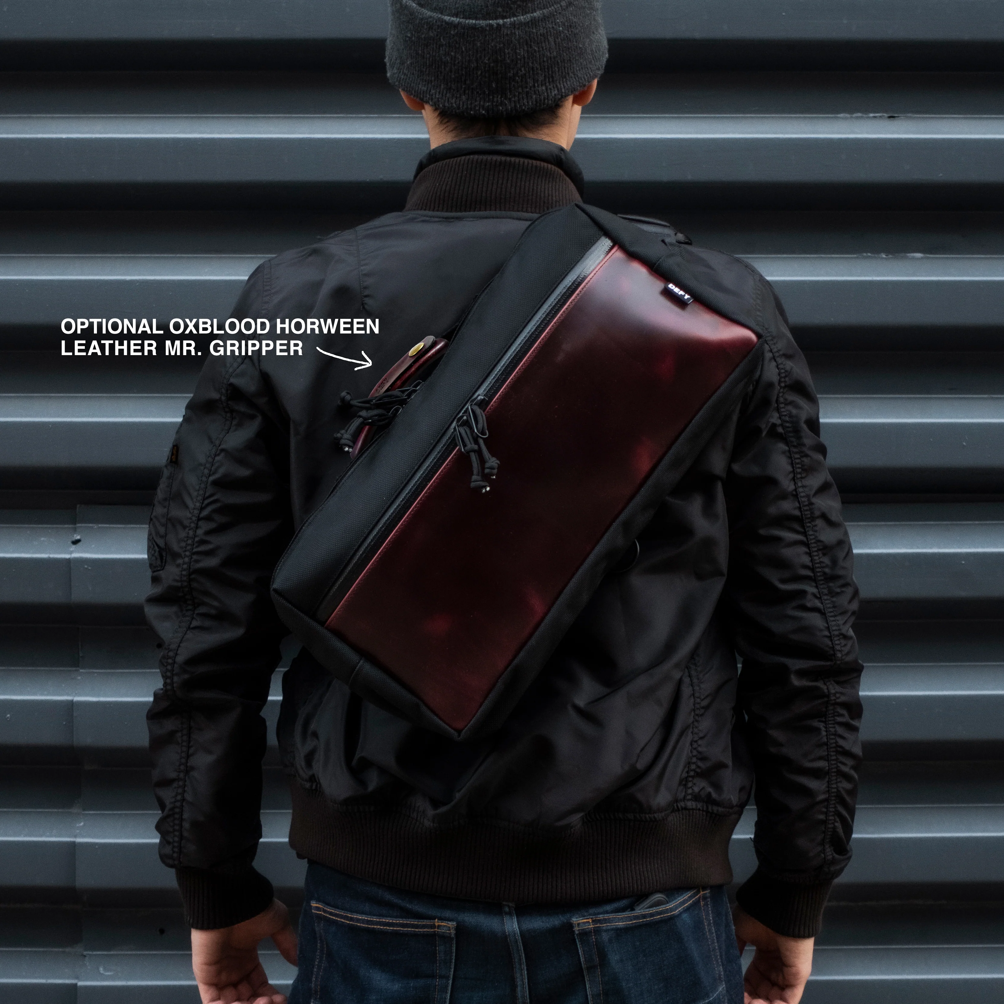 Insidious Sling / Ballistic Nylon + Horween Oxblood Chromexel® Leather / Ships in 4-5 Weeks - Image 11