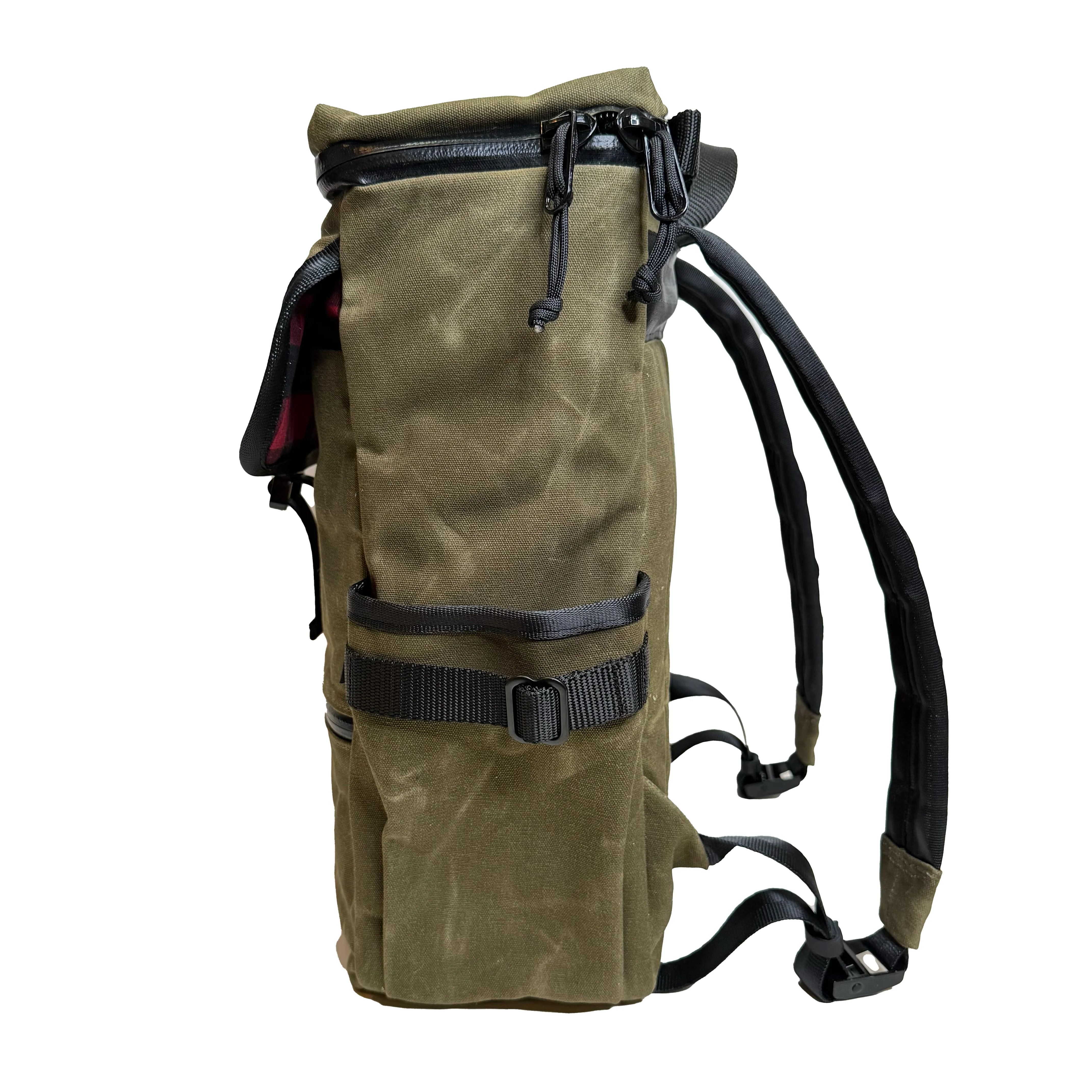 Menace Backpack 2.0 / Olive Drab TexWax™ x TexWax™ Buffalo Plaid Wax Canvas / Very Limited Edition - Image 6