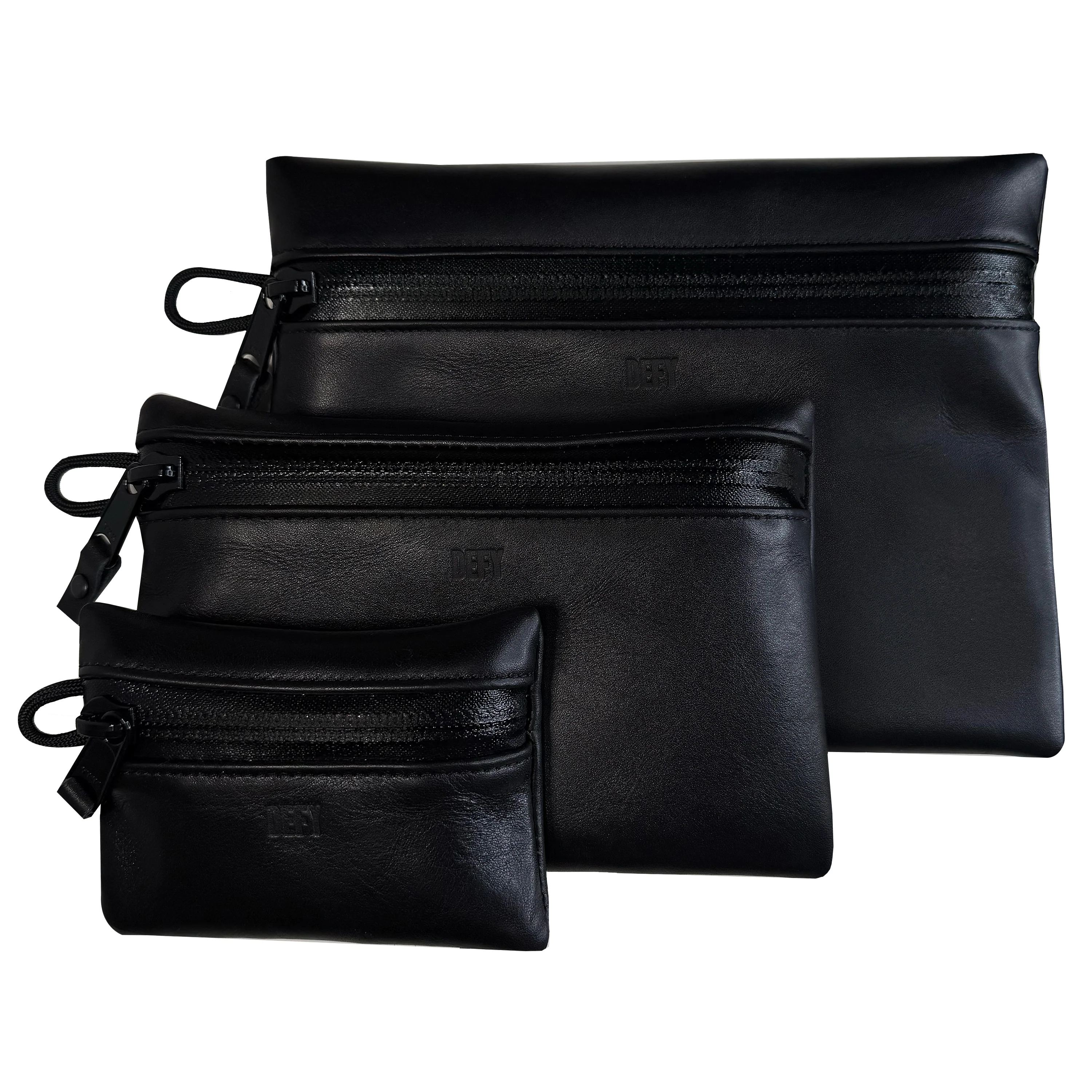 Project Horween Essex Rookery Leather x TexWax™ Buffalo Plaid Wax Canvas 3 Pouch Bundle / Ships in 5-6 Weeks