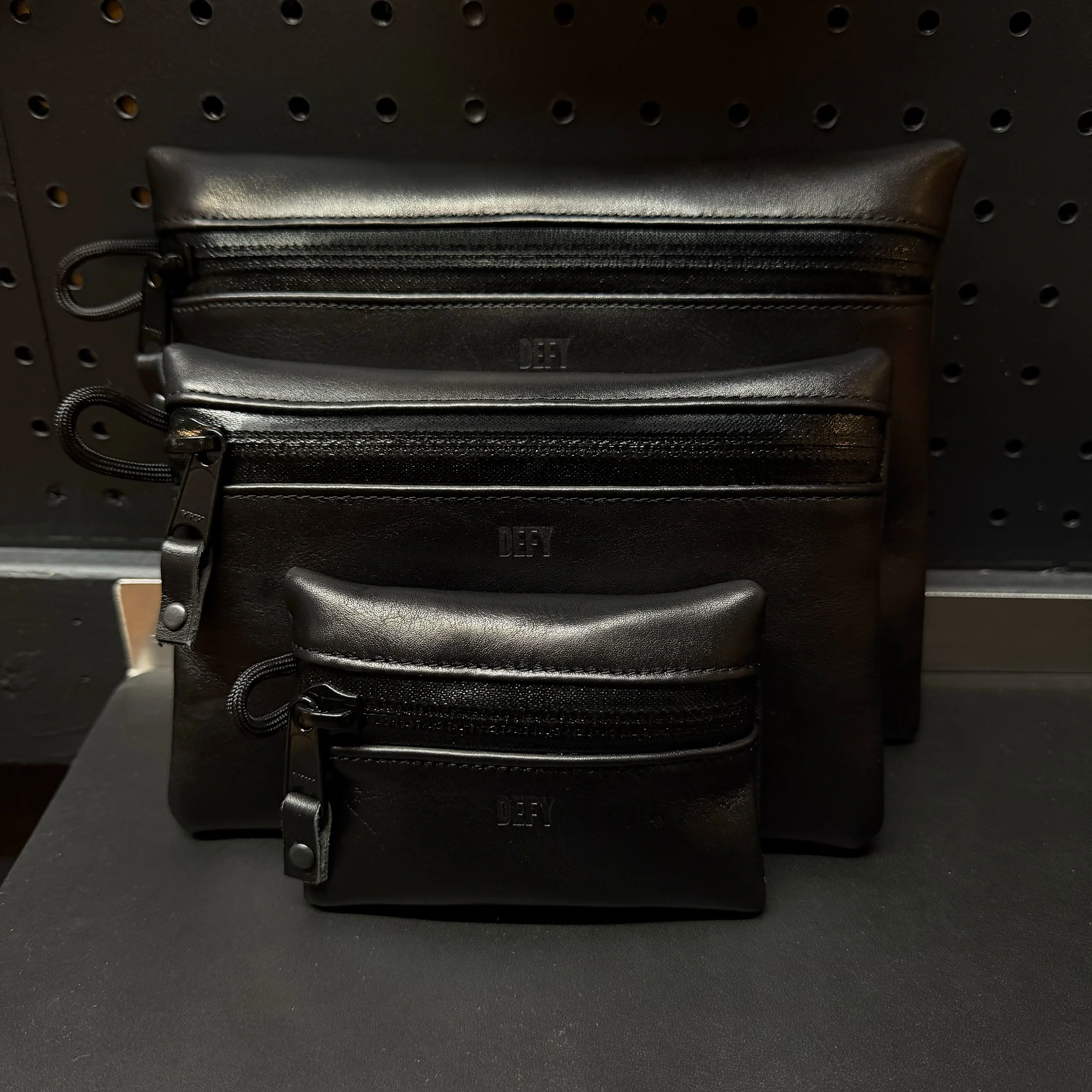 Project Horween Essex Rookery Leather x TexWax™ Buffalo Plaid Wax Canvas 3 Pouch Bundle / Ships in 5-6 Weeks - Image 4