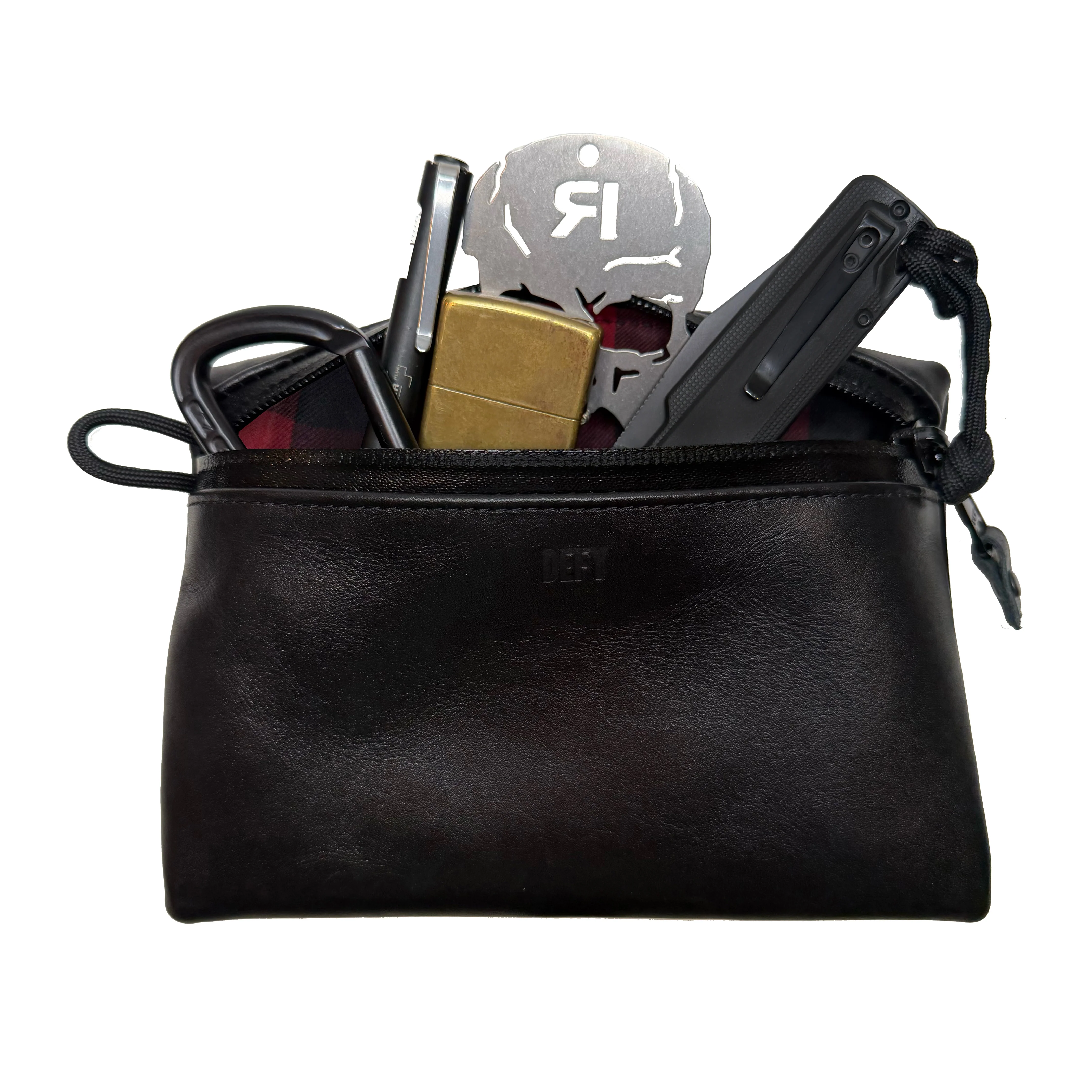 Project Horween Essex Rookery Leather x TexWax™ Buffalo Plaid Wax Canvas 3 Pouch Bundle / Ships in 5-6 Weeks - Image 9