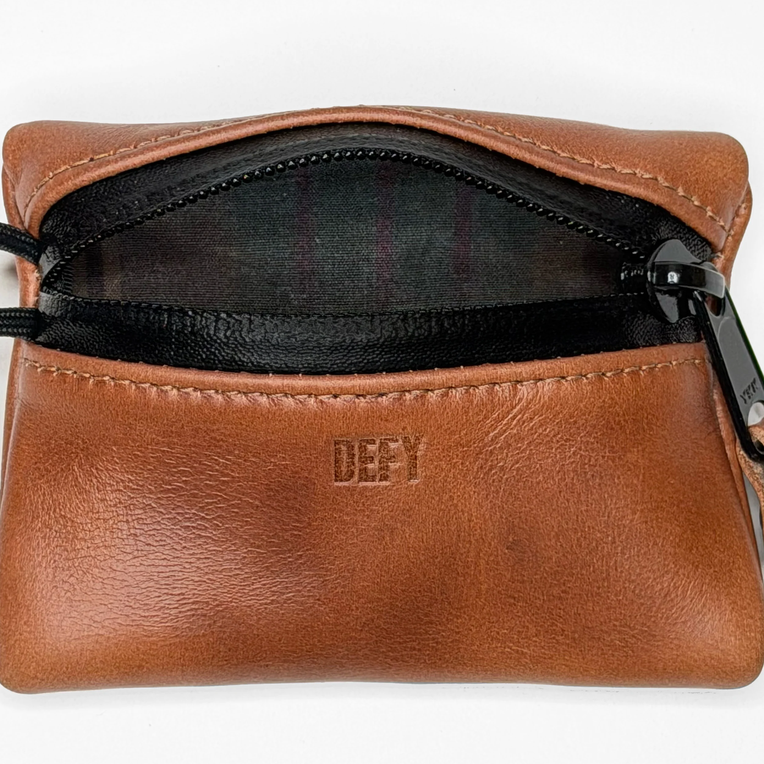 Ships in 2-4 Weeks: Project Horween Whiskey Cavalier Leather x TexWax™ Autumn Plaid Wax Canvas 3 Pouch Bundle - Image 3