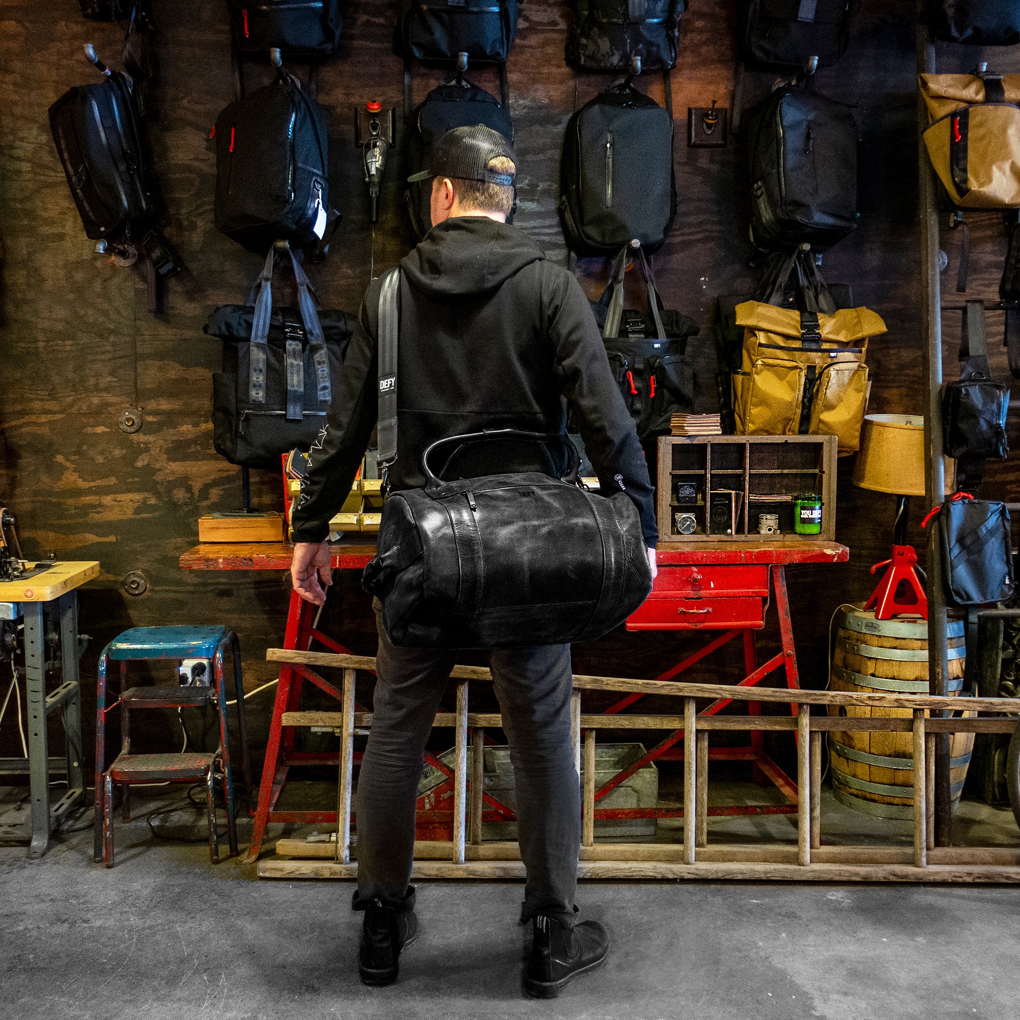 SHIPS IN 8-10 WEEKS / The Ultimate Overnighter / Horween Rookery Leather Exterior x Japanese Lining Bundle - Image 9