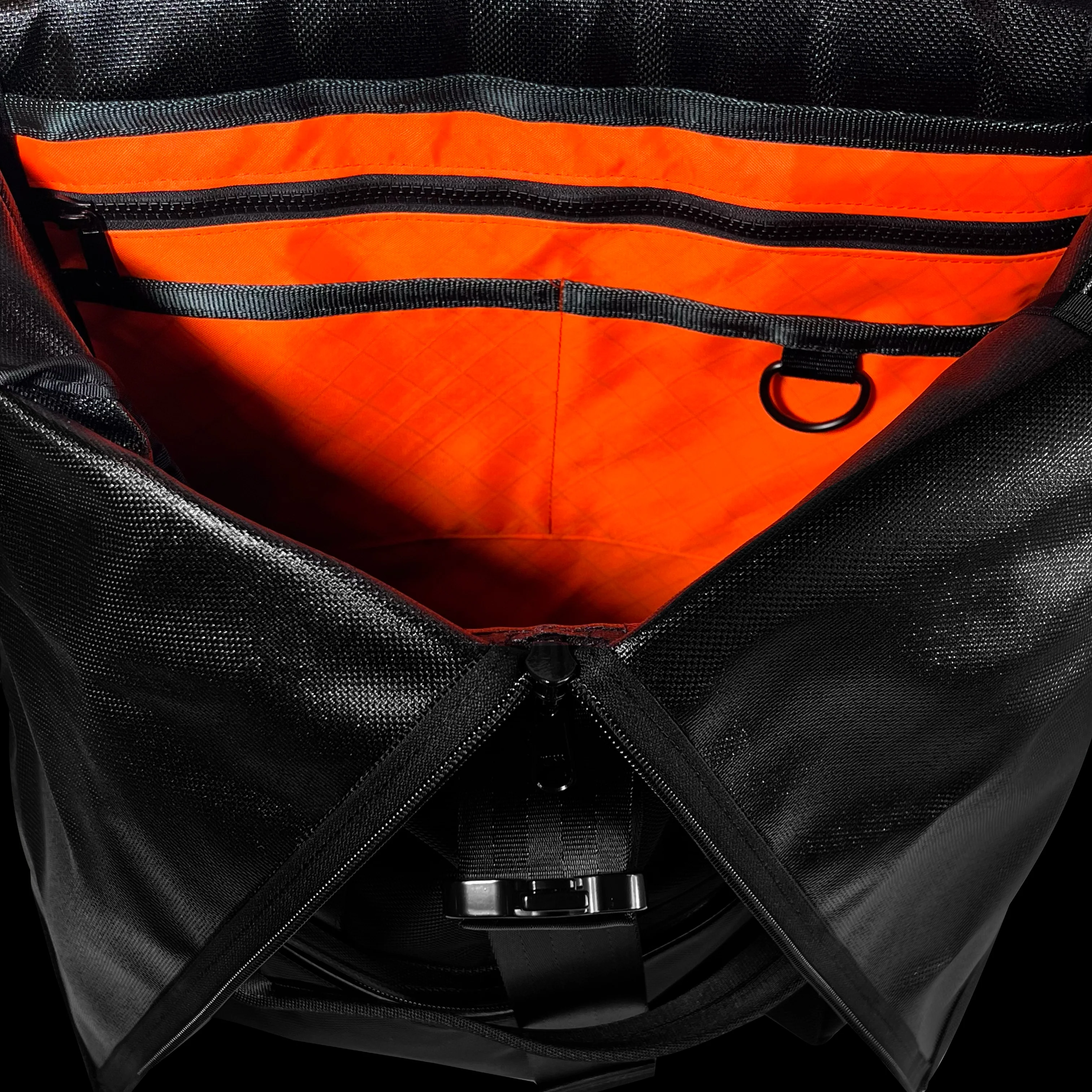 VerBockel Rolltop Backpack 2.0 'Un-Zipped' / Black Ballistic Nylon x ECOPAK™ EPX ’Fire Edition’ - Image 2