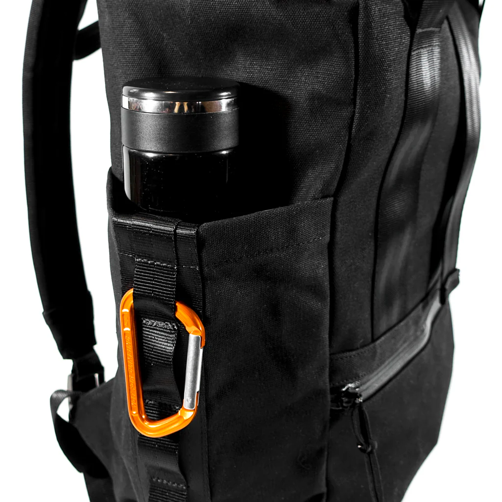 VerBockel Roll Top Backpack 2.0 'Un-Zipped' / Black TexWax™ Canvas - Image 13