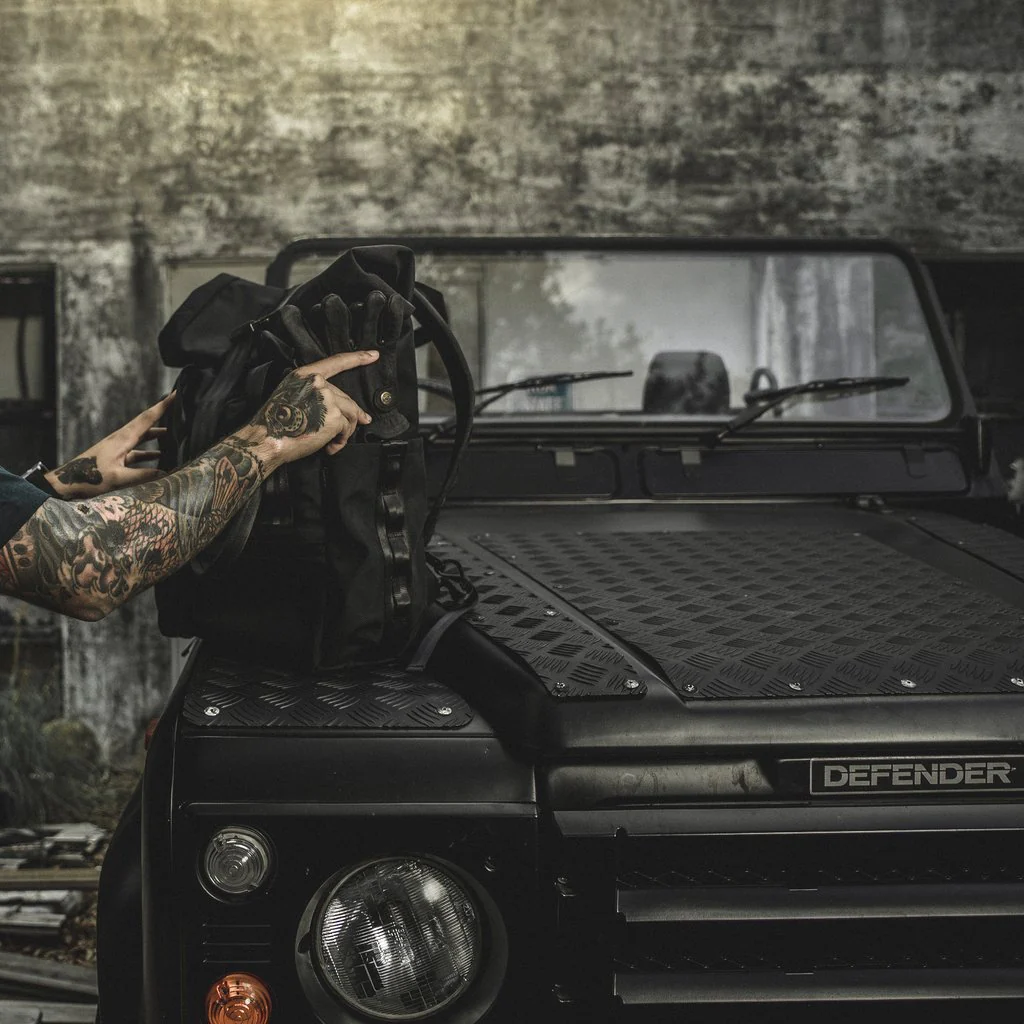VerBockel Roll Top Backpack 2.0 'Un-Zipped' / Black TexWax™ Canvas - Image 8